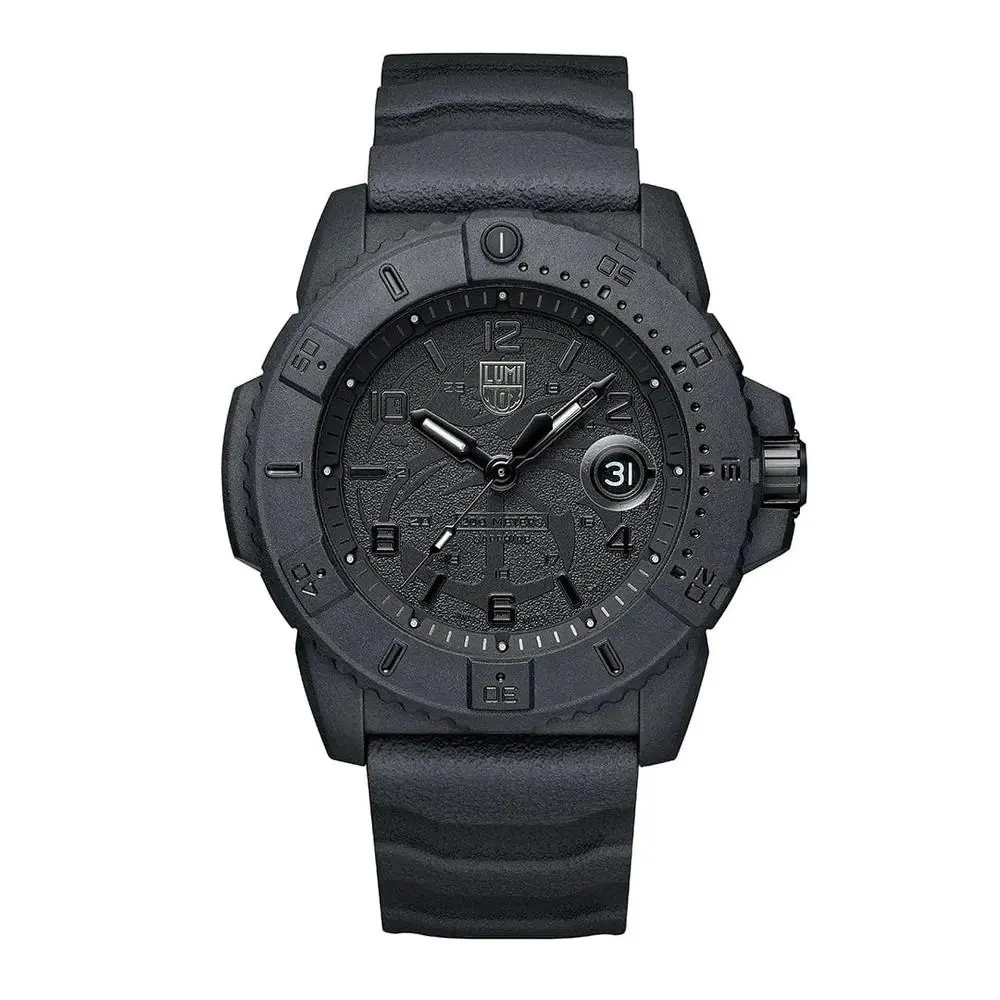 Luminox XS.3601.BO.NSF Navy Seal Foundation Military Blackout Swiss Watch 45 mm