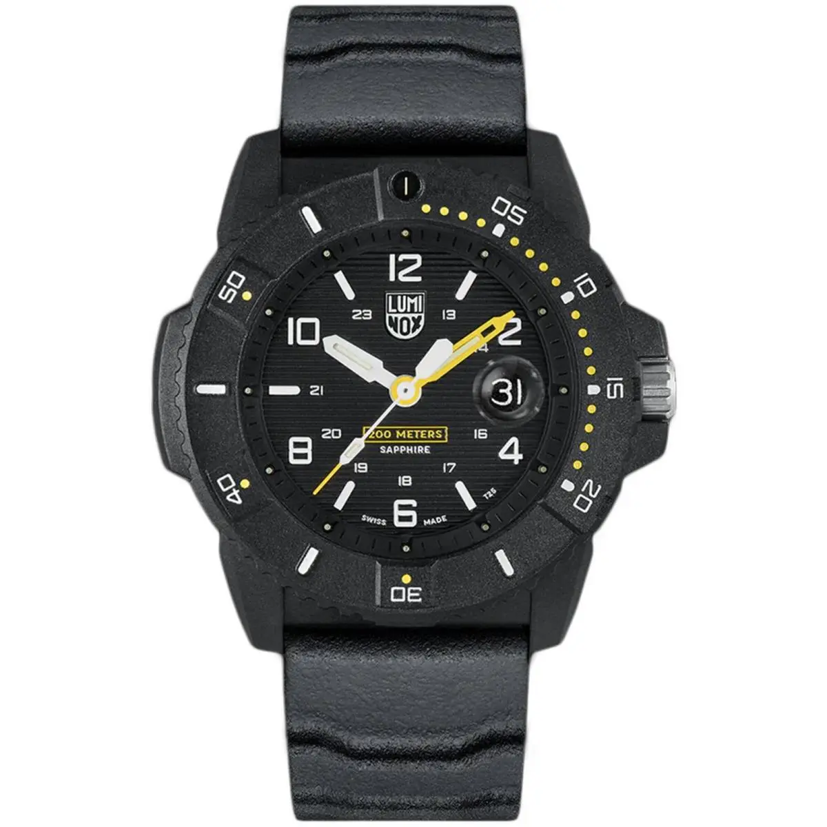 Men`s Watch Navy Seal Quartz Black Carbonox Case Rubber Strap XS.3601 by Luminox