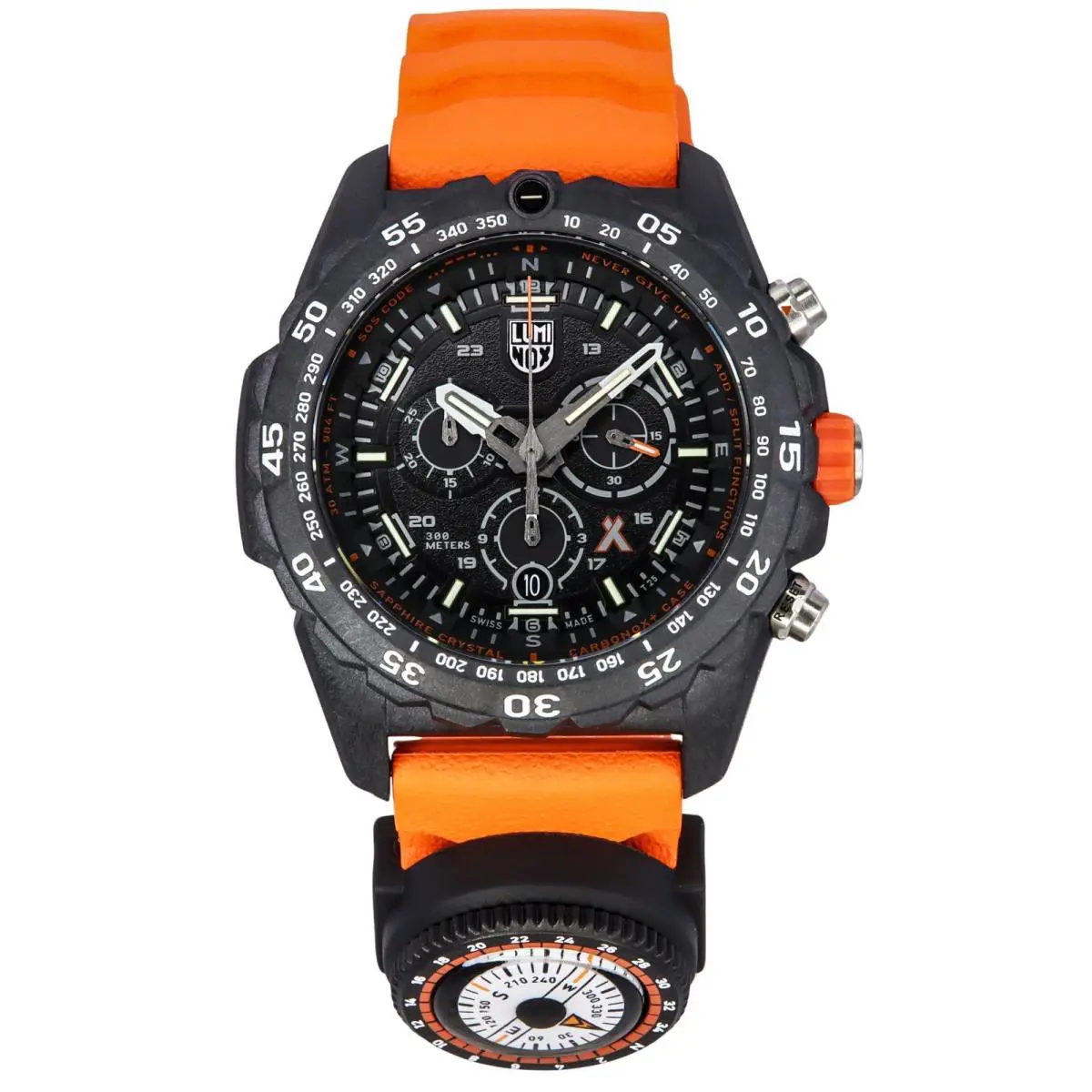 Bear Grylls Survival Black Dial Quartz 300M Men`s Watch with Compass XB by Luminox