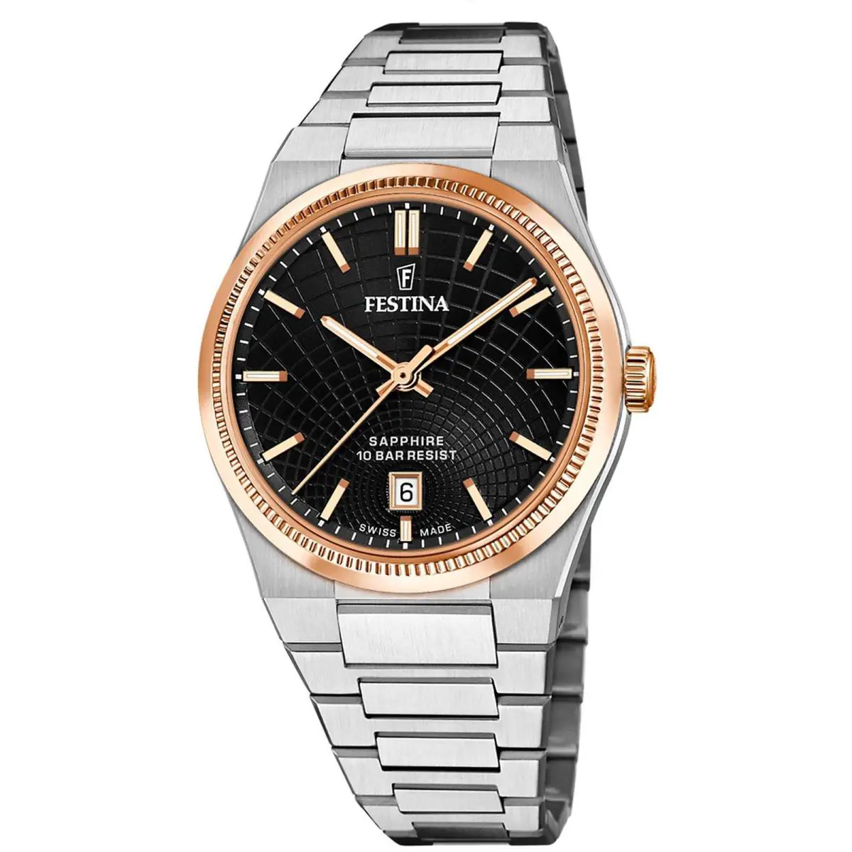 Swiss Rive Stainless Steel 40mm Quartz Wristwatch F20065-4 by Festina