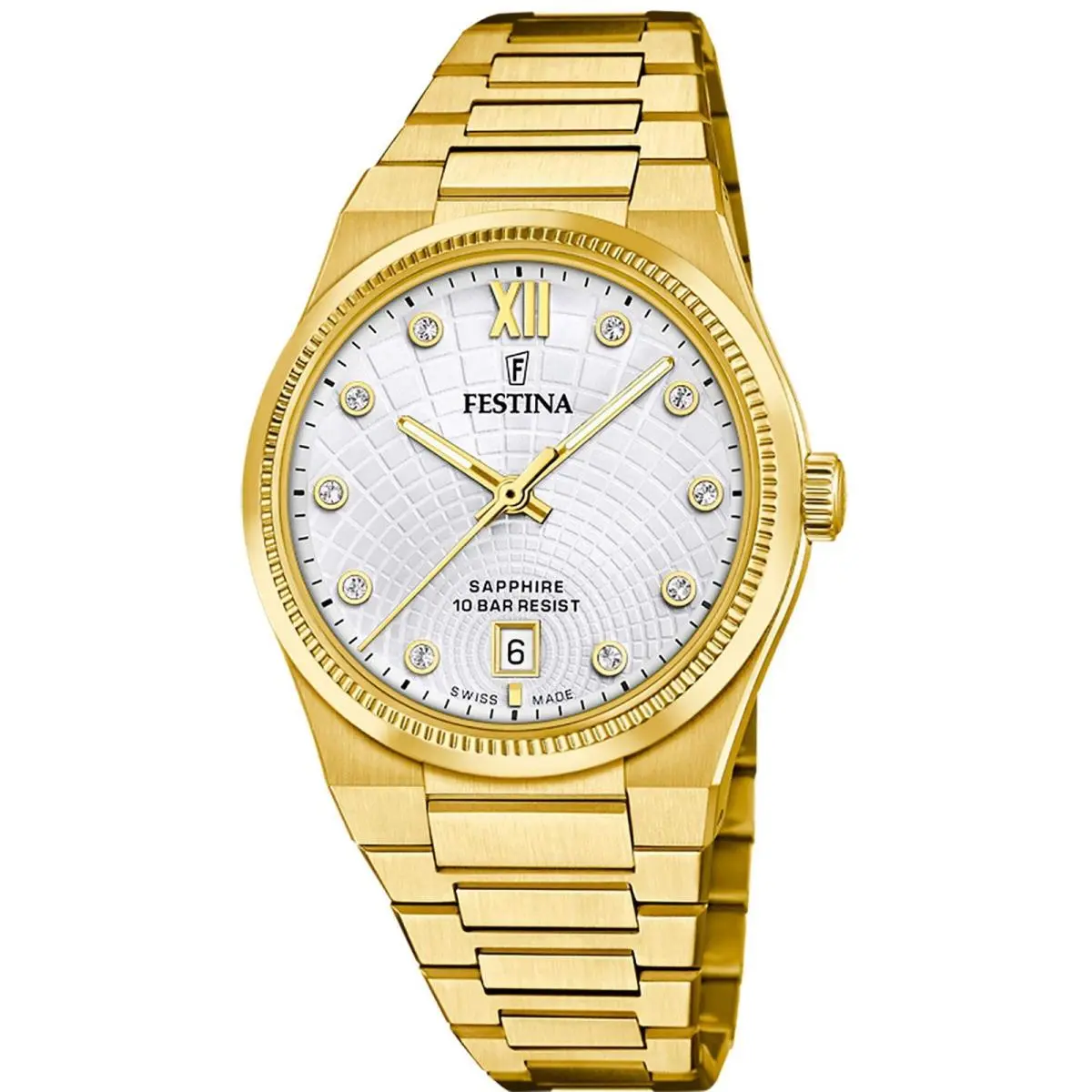 Festina Rive Silver / Stainless Steel Silver Dial Wristwatch F20058-1
