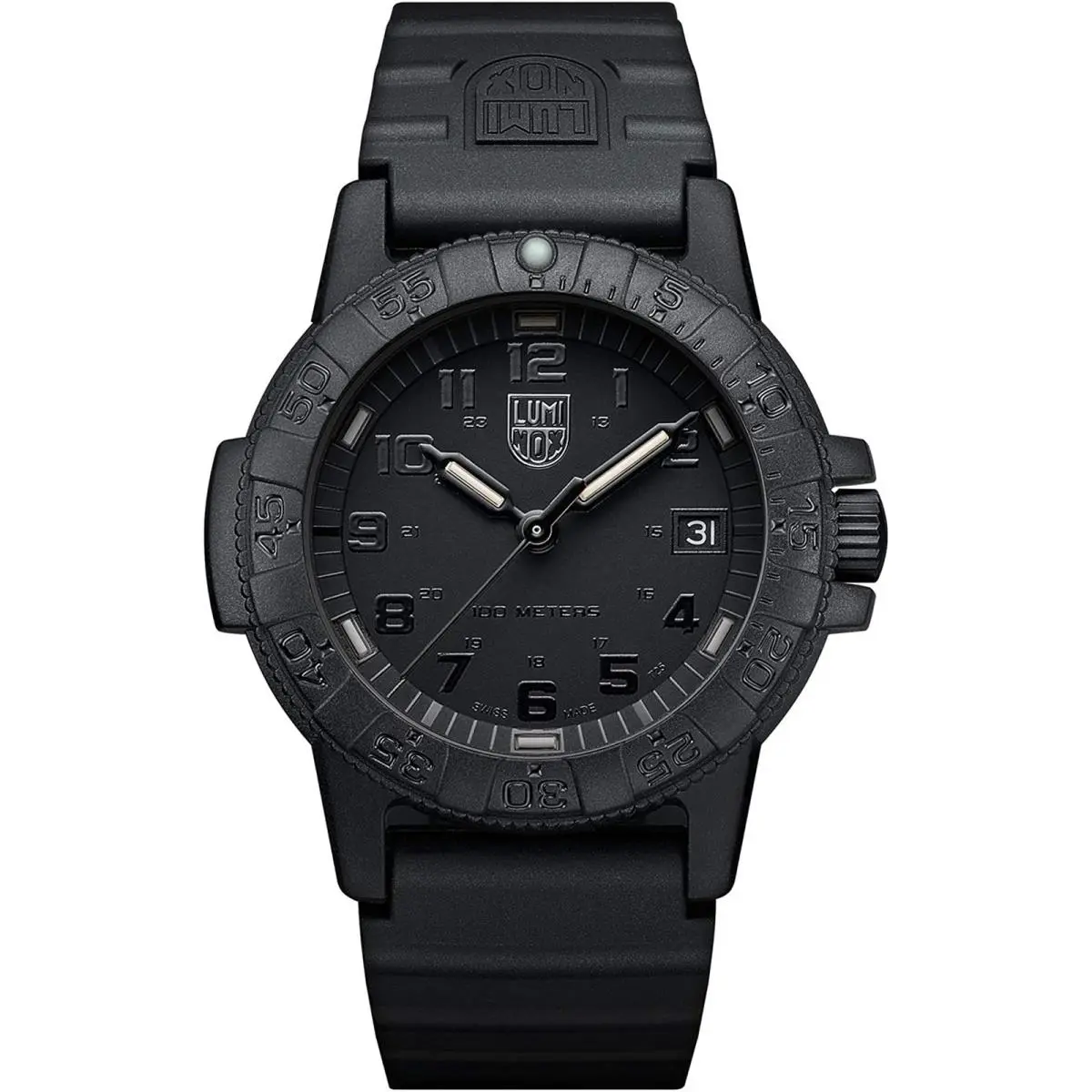 XS.0301.BO.L Men`s Leatherback Sea Turtle Blackout Watch Black by Luminox