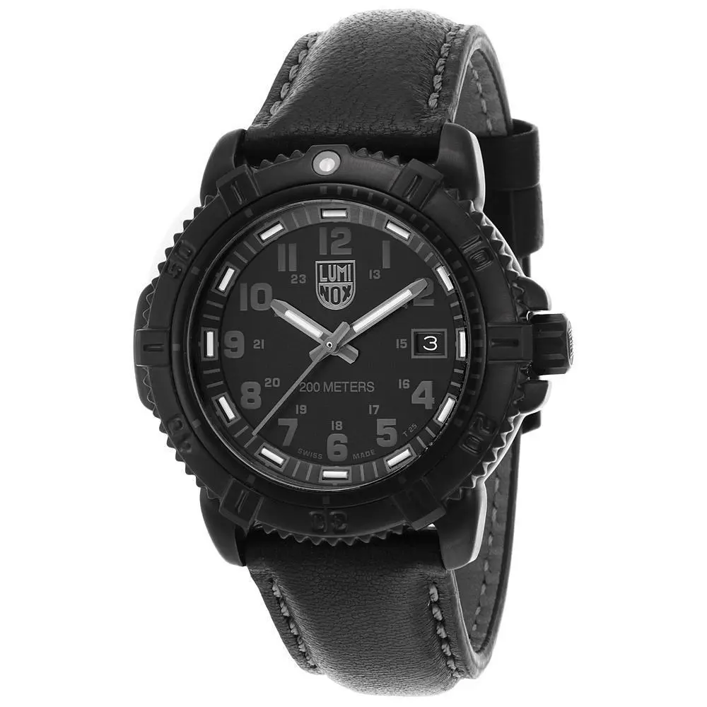 Luminox Modern Mariner 7251.BO Series Black Dial and Leather Strap Watch