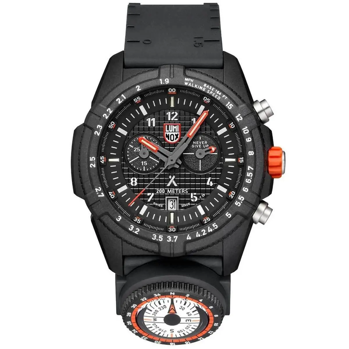 Bear Grylls Men`s Watch Quartz Chronograph Black Dial Strap 3782.MI by Luminox