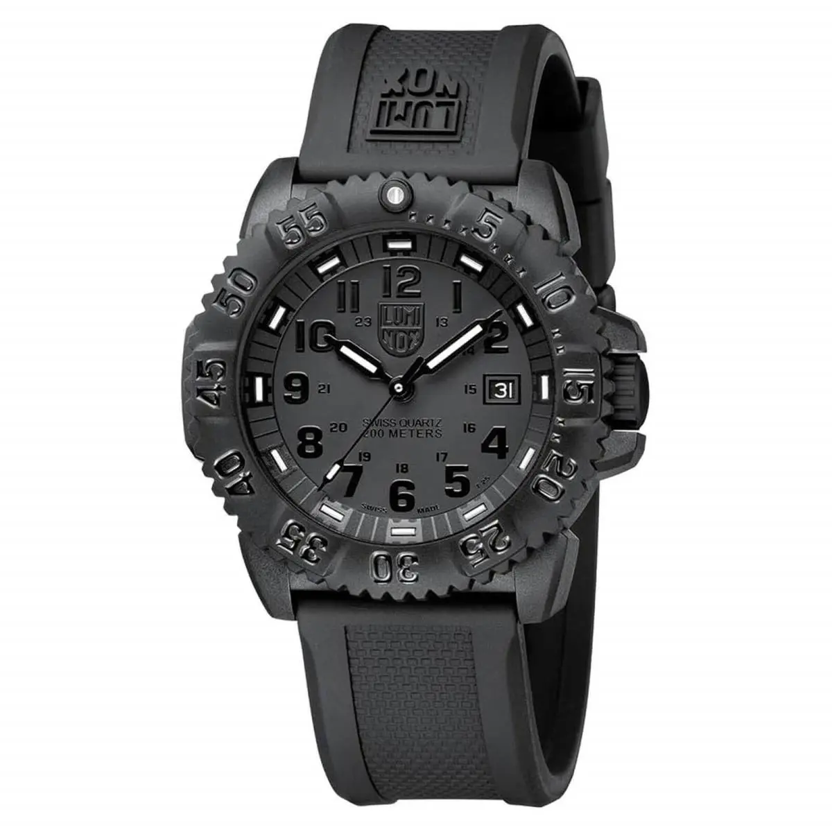 Luminox Men`s Watch Navy Seal Colormark Black Out 3051.BO - Face: Black, Dial: Black, Band: Black