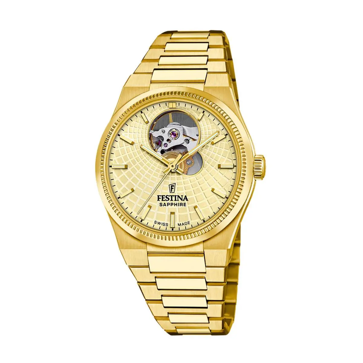Rive Open Heart Beige / Stainless Steel Beige Dial Wristwatch F20064-2 by Festina