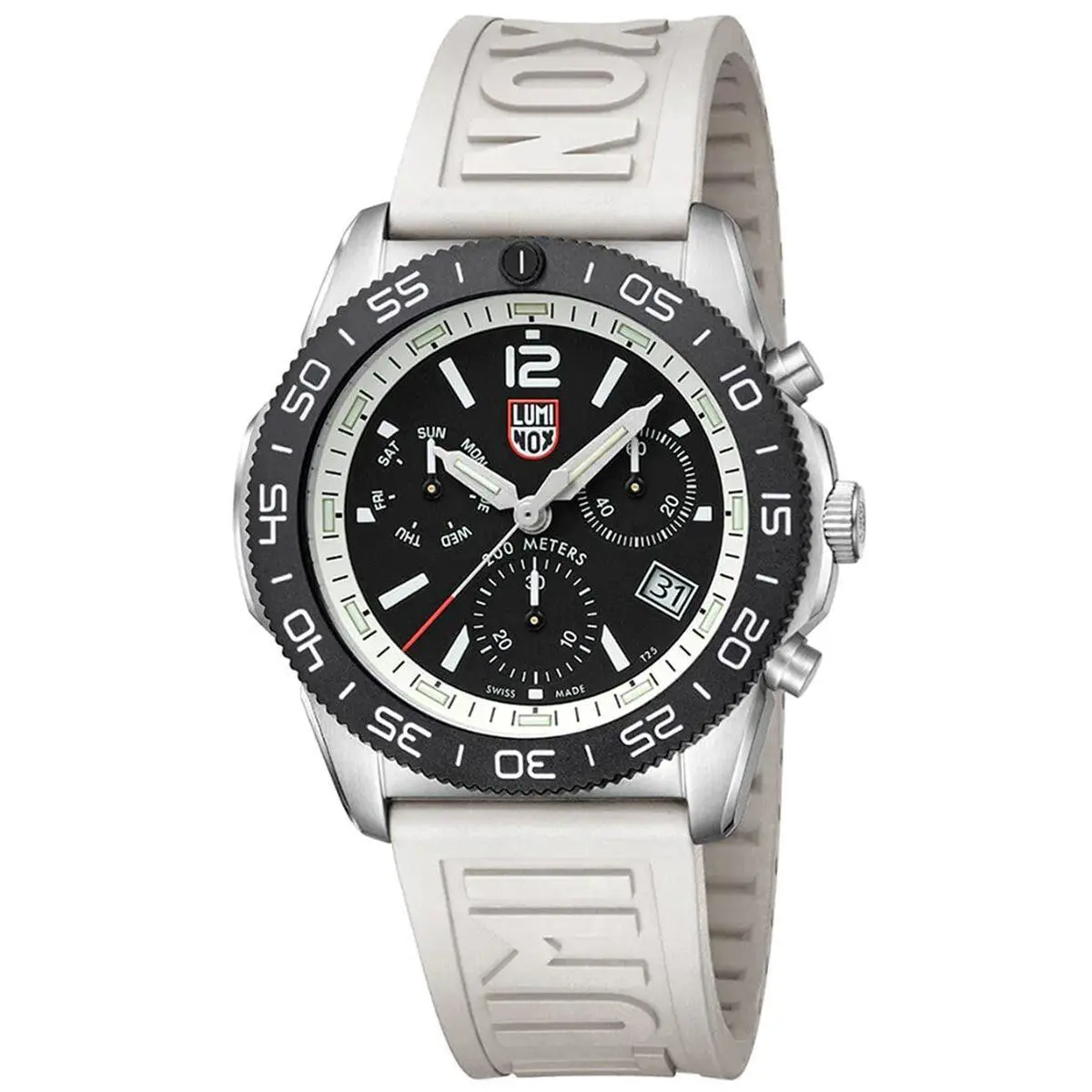Luminox Men`s Watch Pacific Diver Chronograph Black Dial Rubber Strap 3141