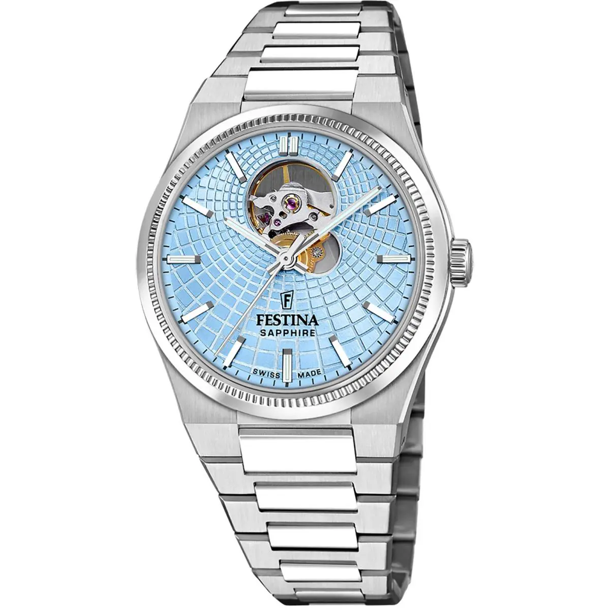 Rive Open Heart Blue / Stainless Steel Blue Dial Wristwatch F20053-5 by Festina