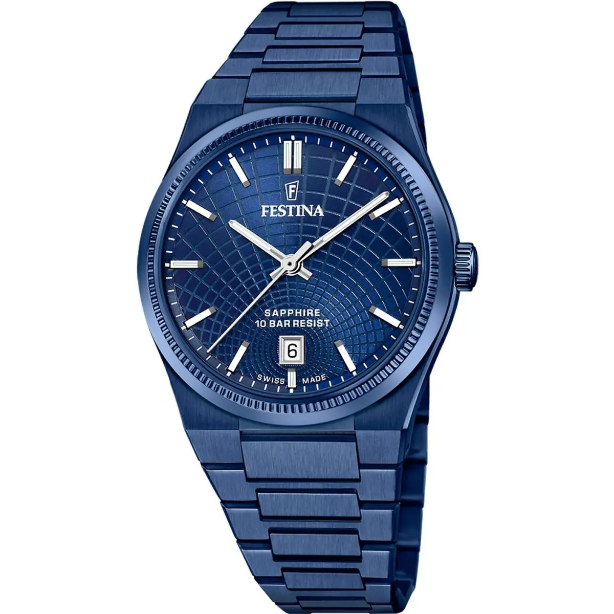 Rive Blue / Stainless Steel Blue Dial Wristwatch F20078-1 by Festina
