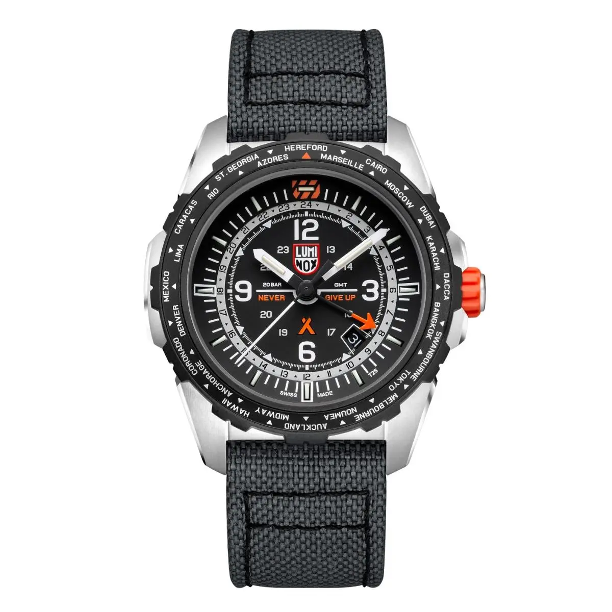 Men`s 45mm Bear Grylls Survival Air Multi Time Zone Gmt Watch XB.3761 by Luminox