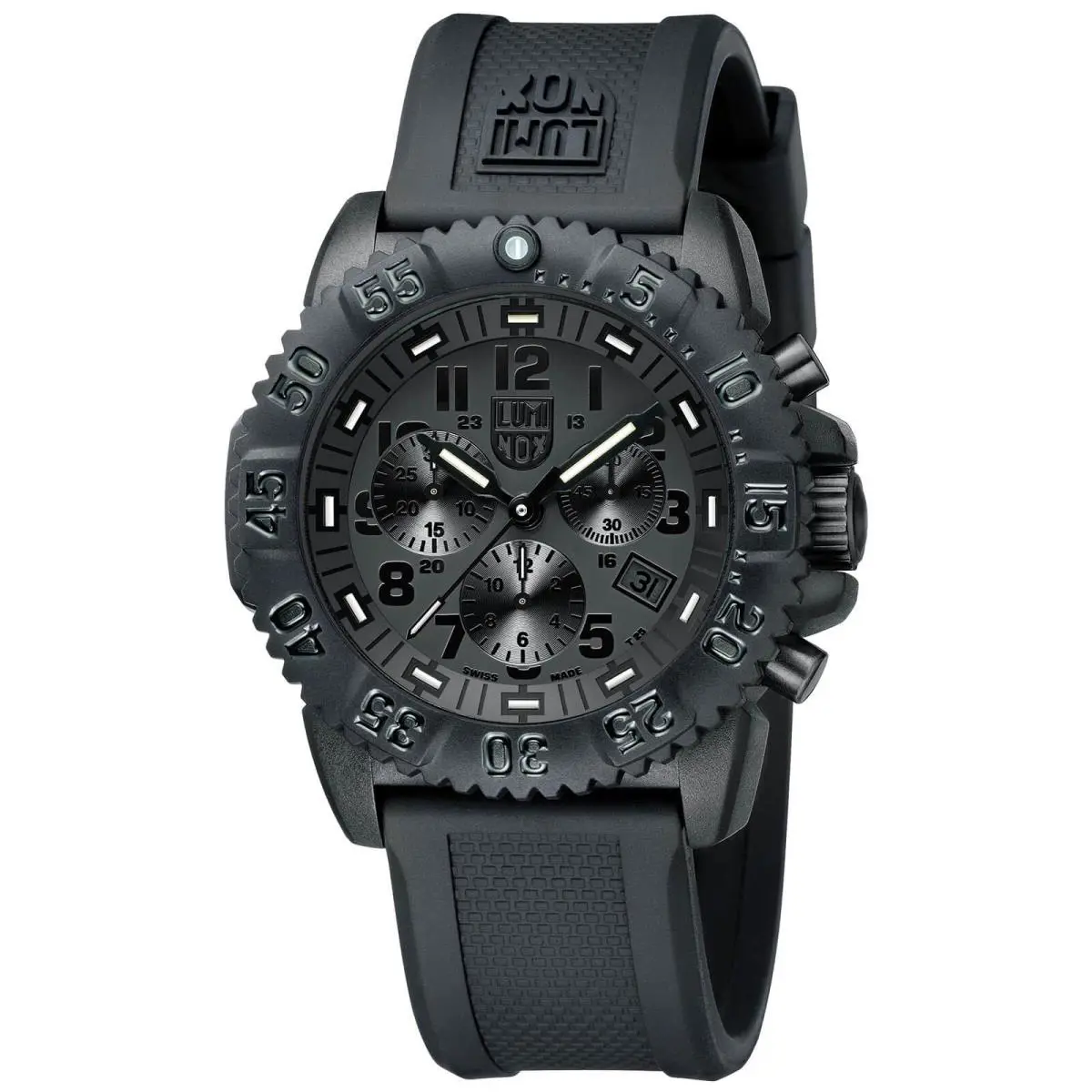 Men`s Watch Navy Seal Colormark Chronograph 3080 Black Strap 3081.BO by Luminox