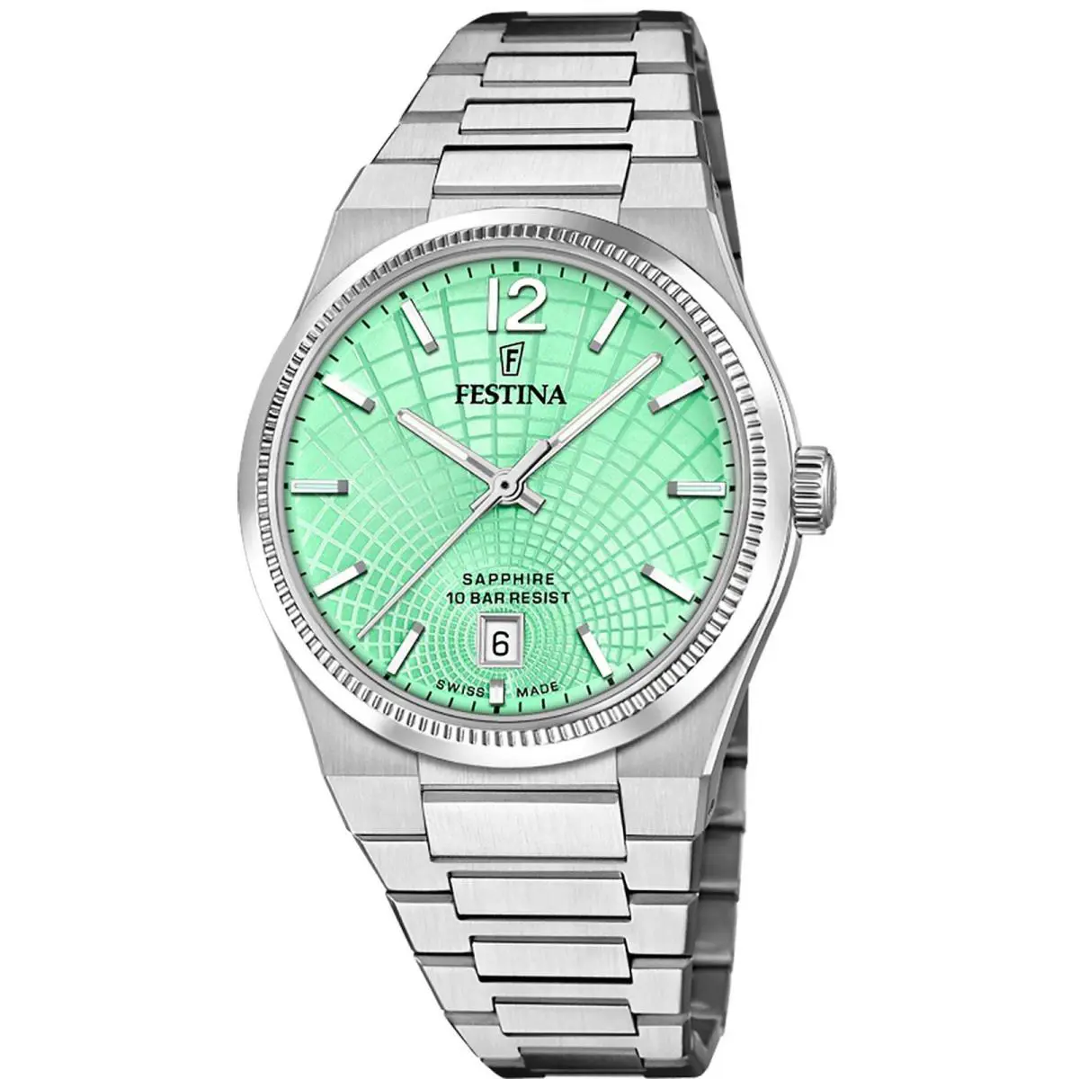 Rive Green / Stainless Steel Green Dial Wristwatch F20052-4 by Festina