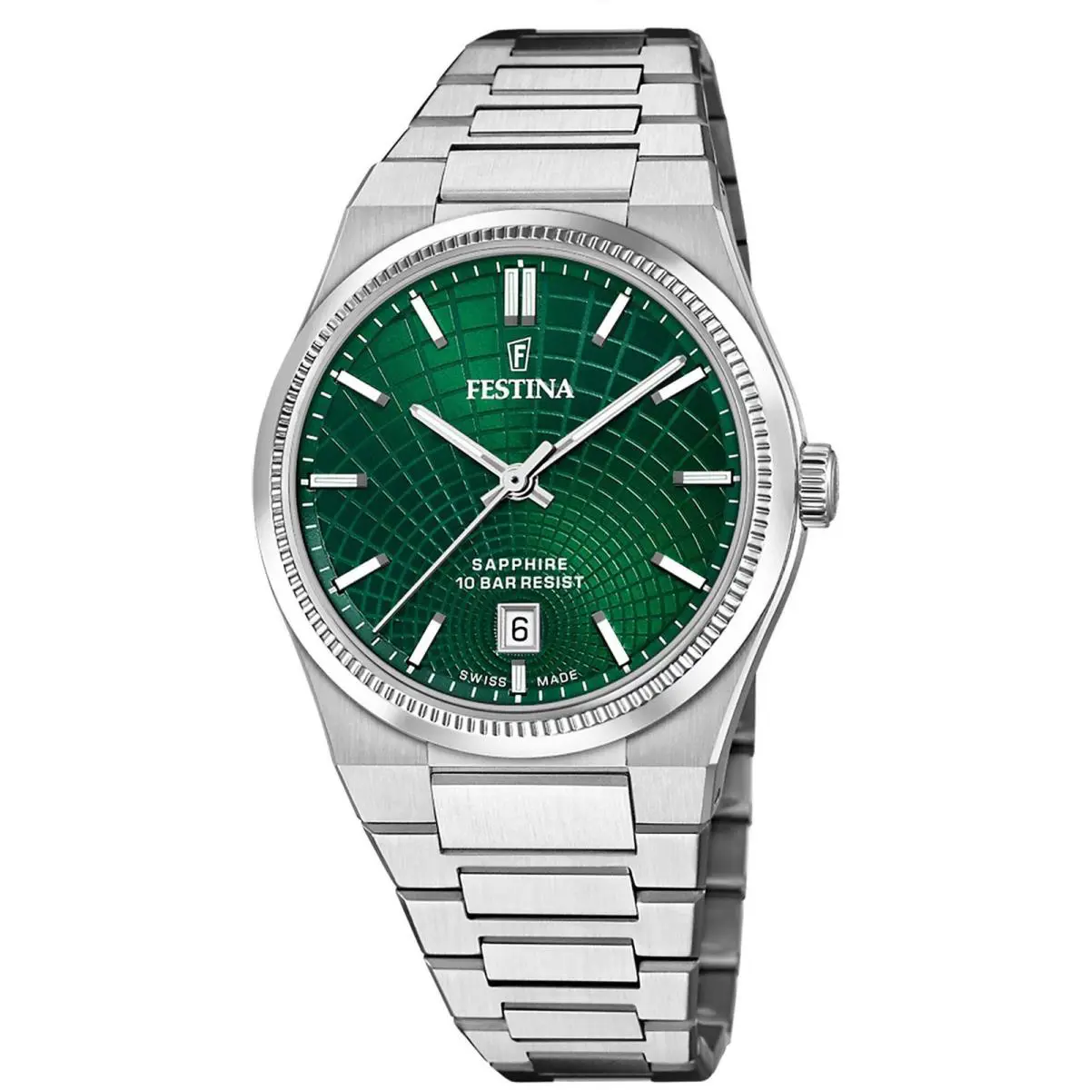 Rive Green / Stainless Steel Green Dial Wristwatch F20051-5 by Festina