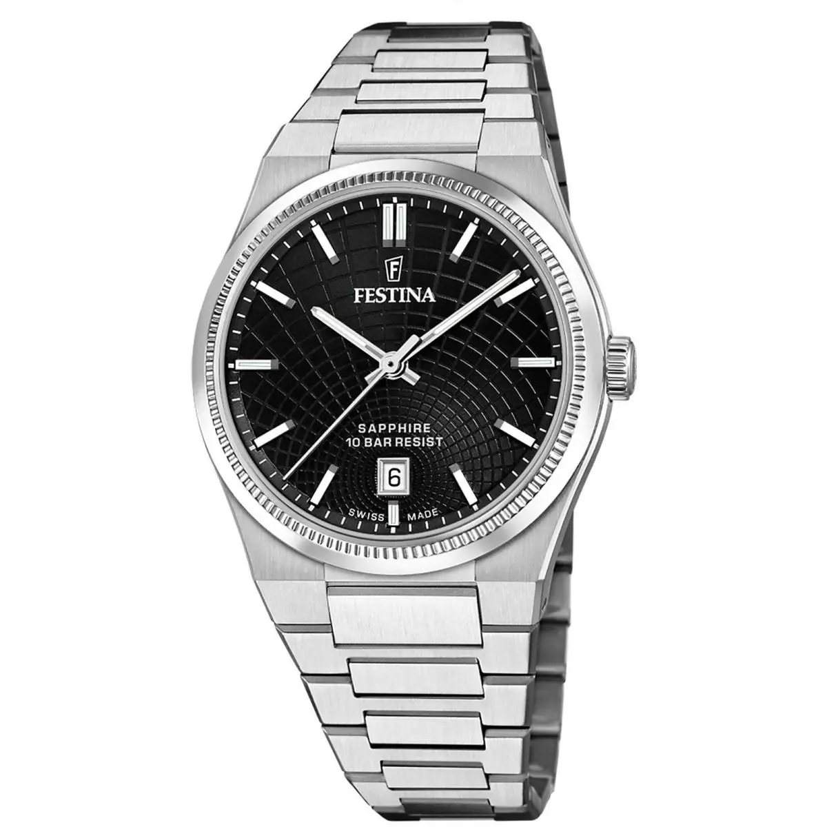 Rive Black / Stainless Steel Black Dial Wristwatch F20051-6 by Festina