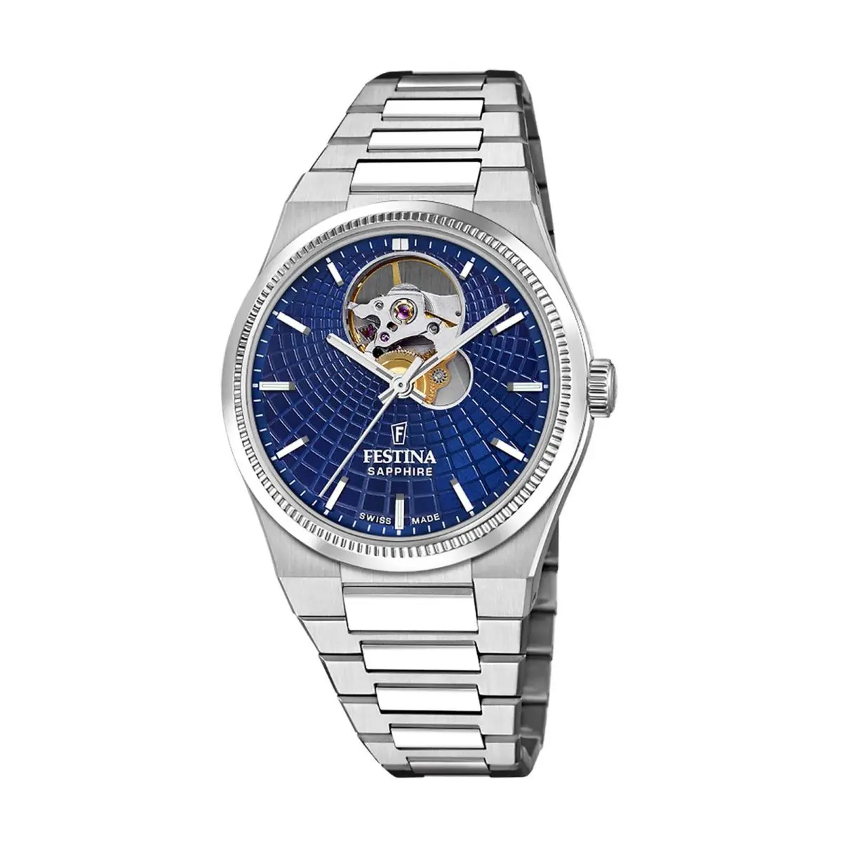 Rive Open Heart Blue / Stainless Steel Blue Dial Wristwatch F20054-5 by Festina