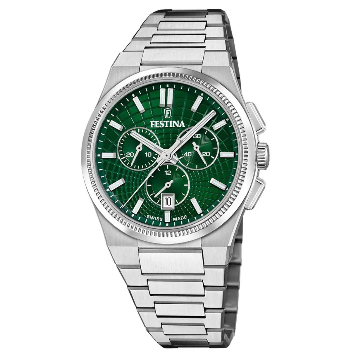 Rive Green / Stainless Steel Green Dial Wristwatch F20059-3 by Festina