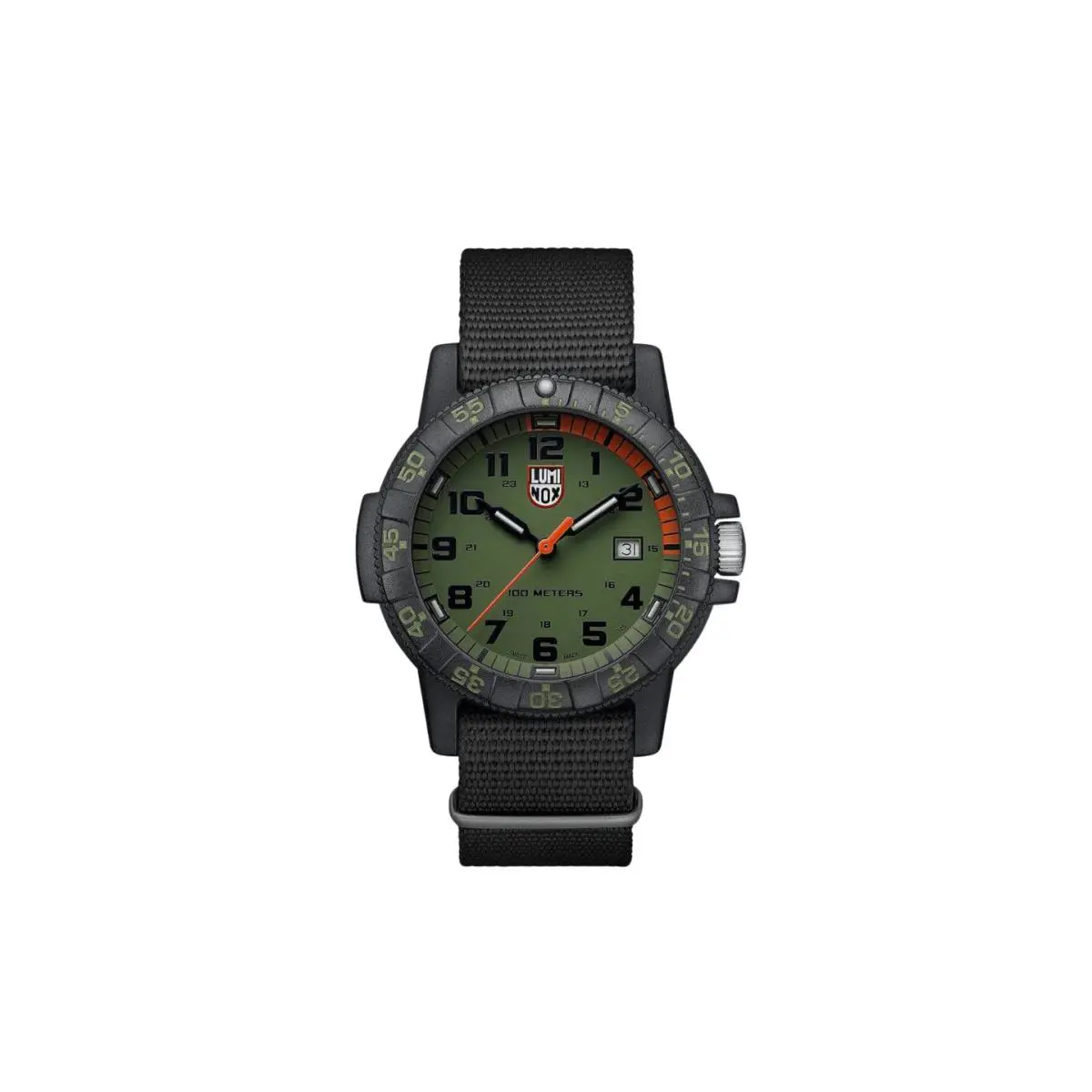 Luminox XS.0337 Leatherback Sea Turtle Giant Outdoor Watch Green - Dial: Green, Band: Black, Bezel: Black