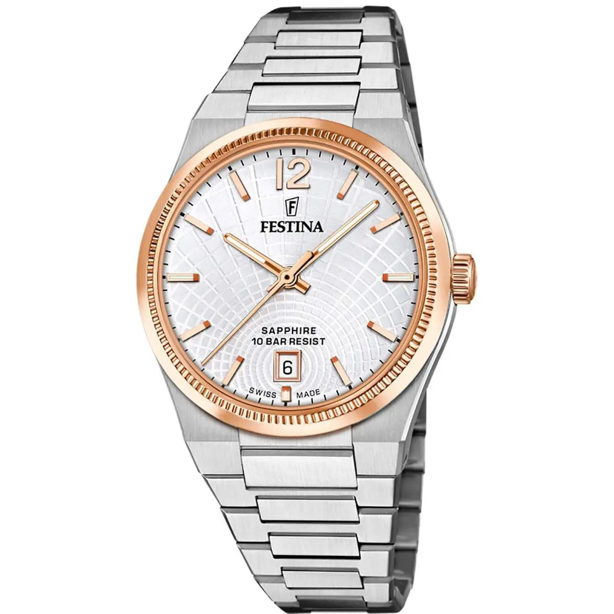 Rive Silver / Stainless Steel Silver Dial Wristwatch F20066-2 by Festina