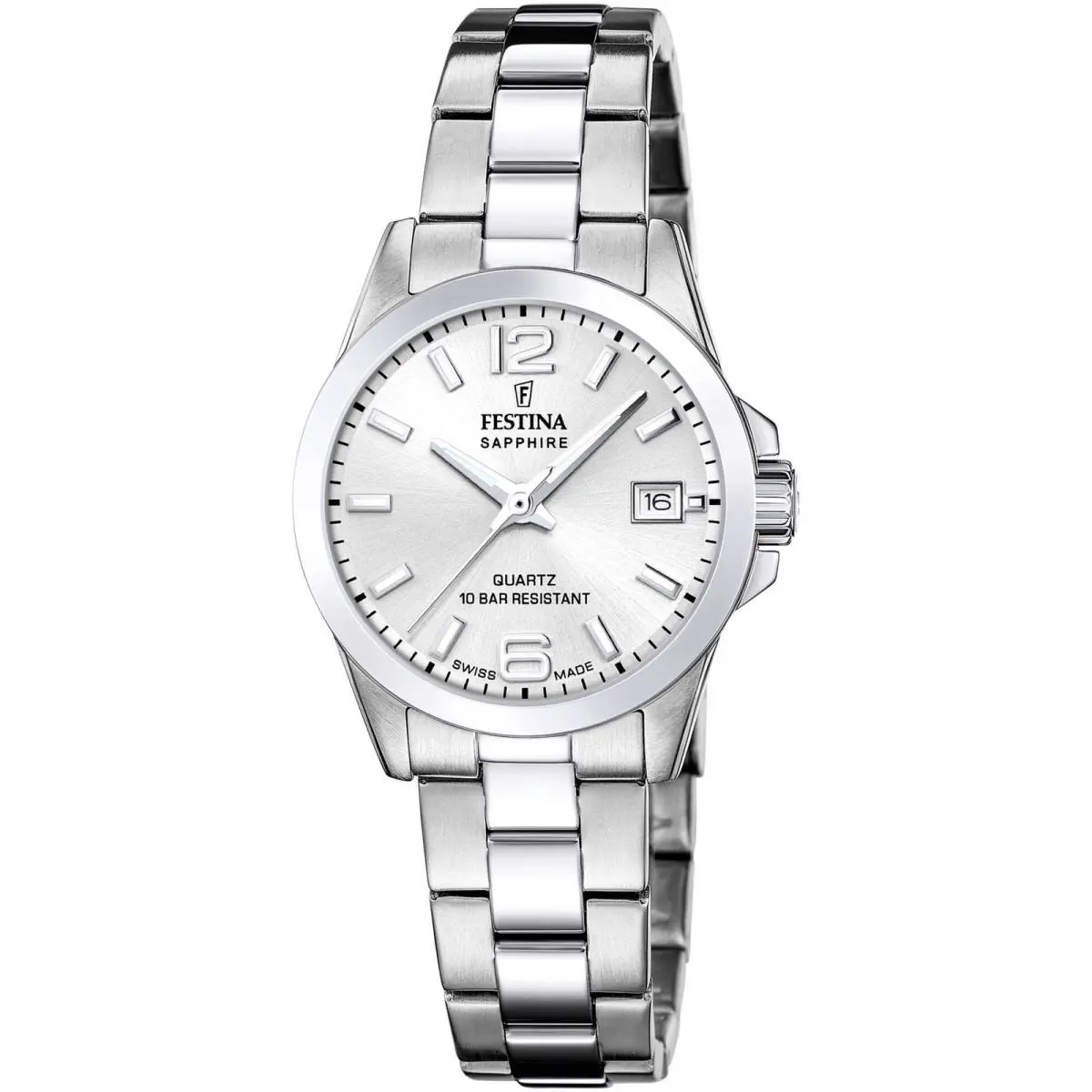 Swiss Made Silver / Stainless Steel Silver Dial Wristwatch F20049-1 by Festina