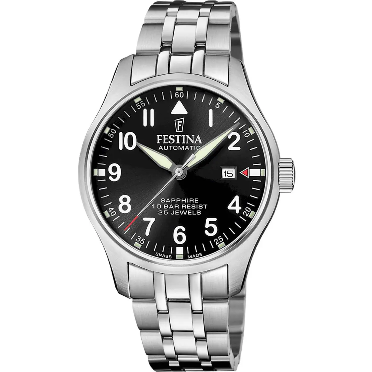 Festina Swiss Aviator North Stainless Steel 43mm Automatic Wristwatch F20151-D