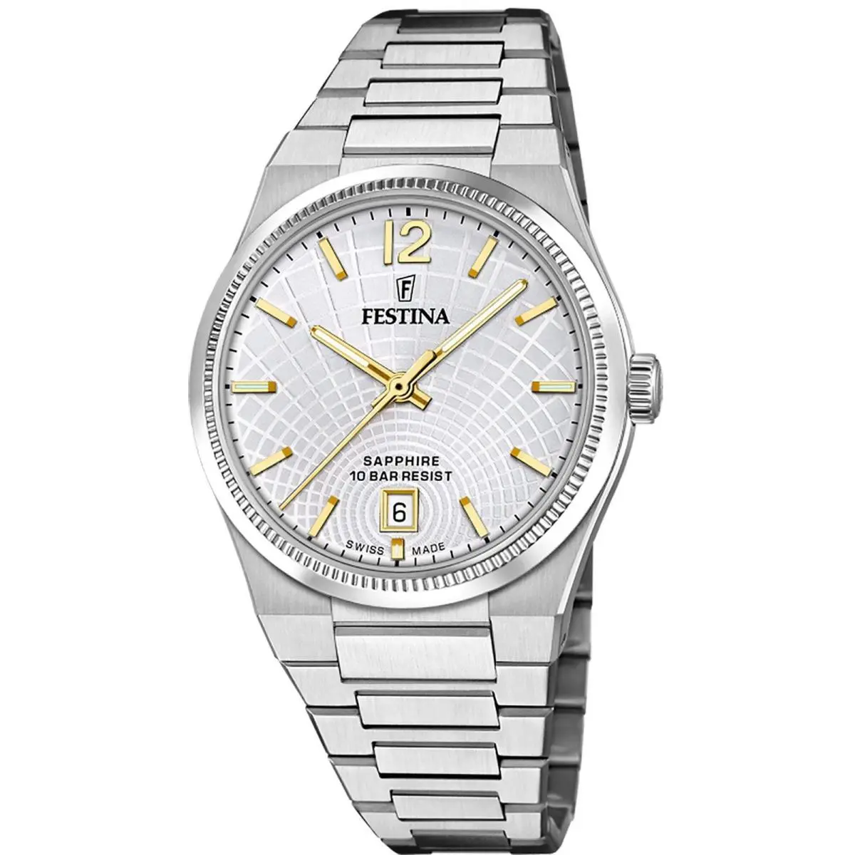 Rive Silver / Stainless Steel Silver Dial Wristwatch F20052-2 by Festina