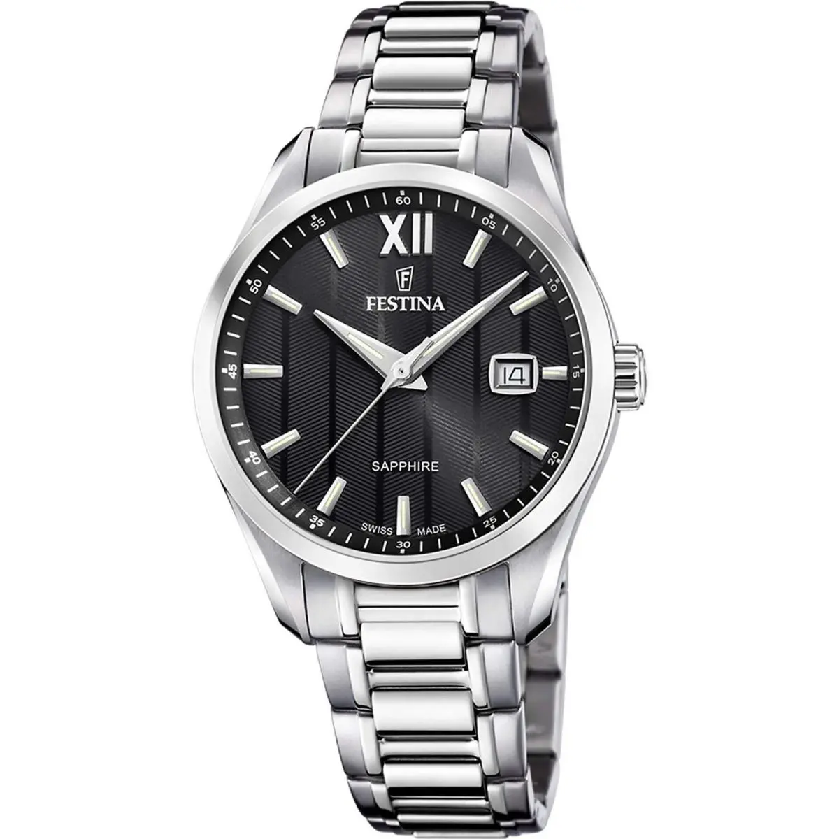 Classic Black / Stainless Steel Black Dial Wristwatch F20026-4 by Festina