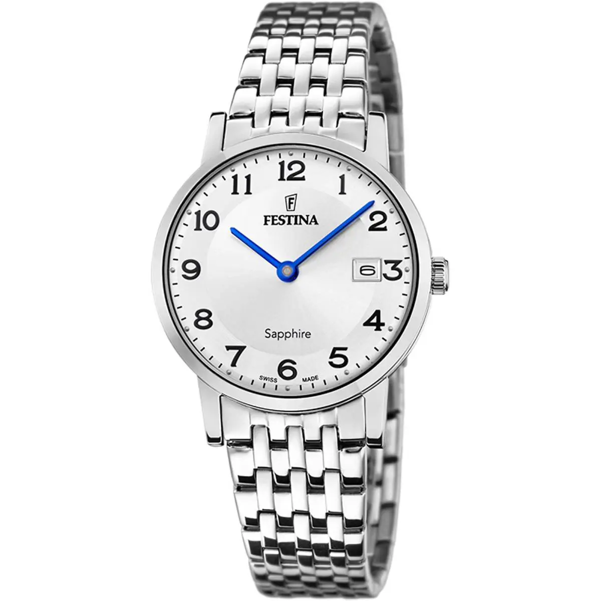 Swiss Made Silver / Stainless Steel Silver Dial Wristwatch F20019-4 by Festina