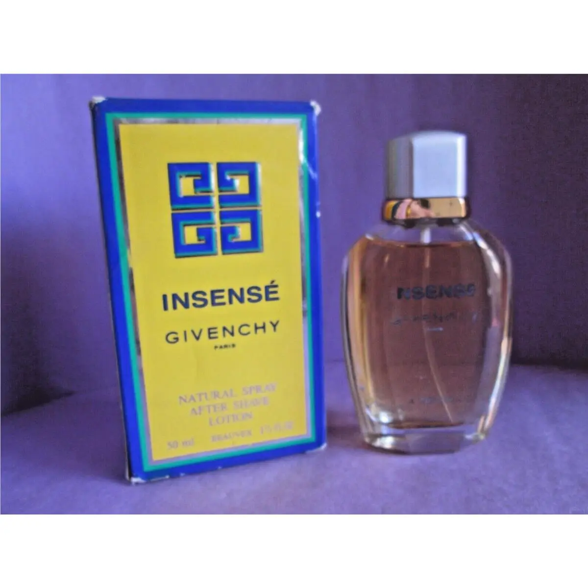 Insense Givenchy Vintage After Shave Lotion Spray 50 ml 1 2/3 oz Worn Box