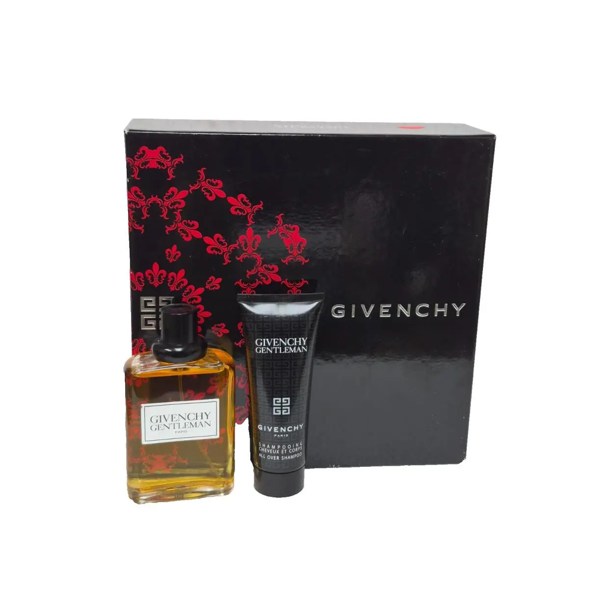 Givenchy Gentleman Set Men 3.3 OZ Edt Spr 2.5 OZ All Over Shampoo Box Damage