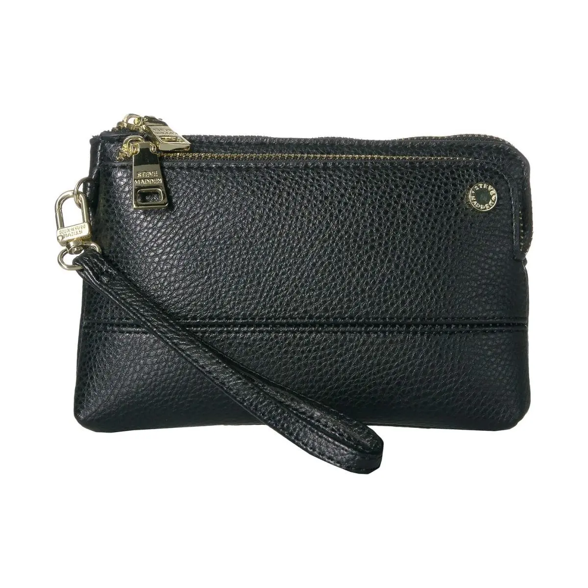 Trell Clutch Purse Gift For Birthday and Family Top Black Checkered Logo by Steve Madden