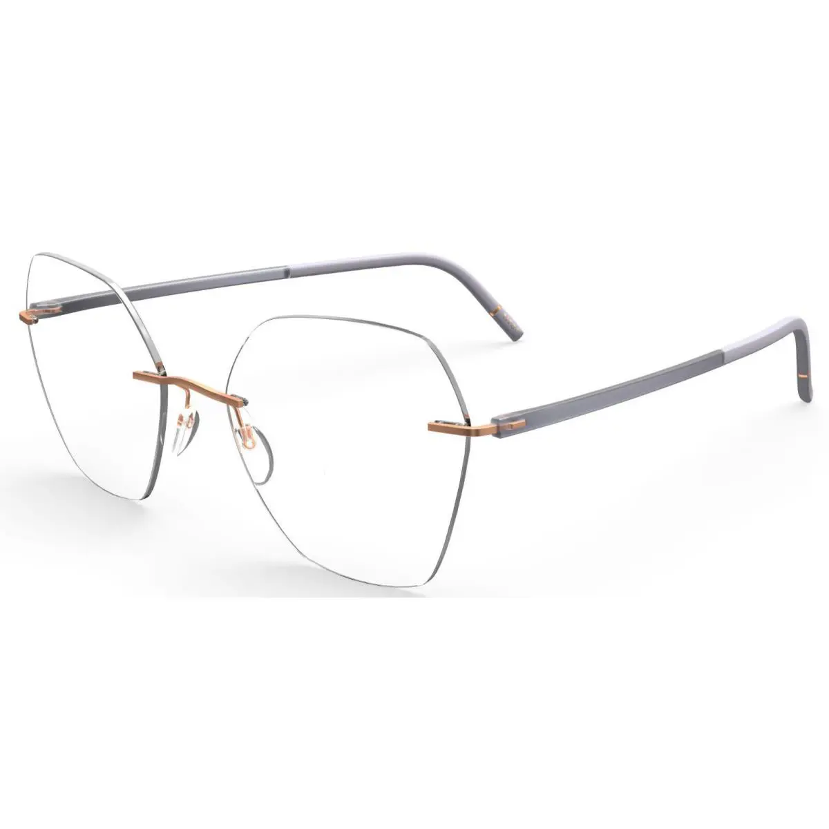 Silhouette Eyeglasses The Wave Rosegold Lilac 58MM-15MM-135MM 5567-LX-3530