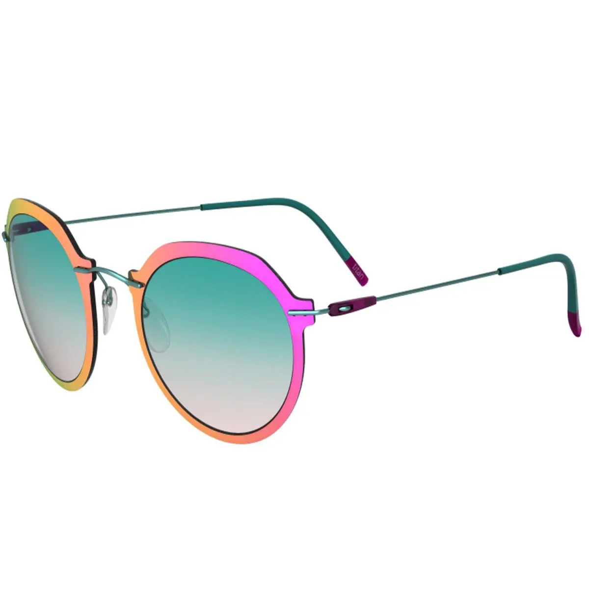Silhouette Sunglasses Infinity 49/24/145 Mint Silky Matte Teal Rose 8695-75-5040