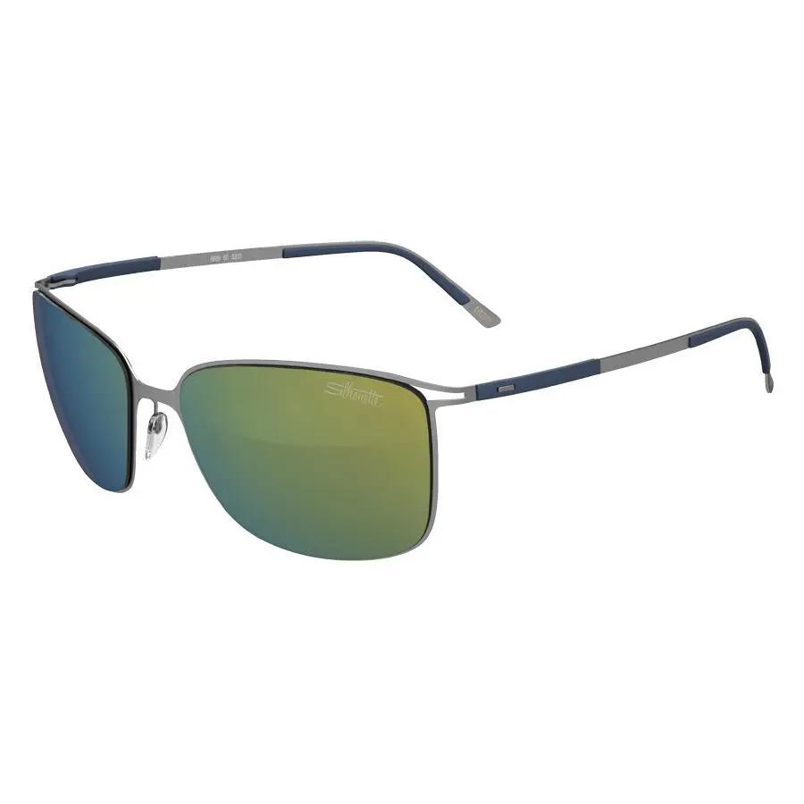 Silhouette Sunglasses Titan Contour Matte Grey Green Mi 58-18MM-135MM 8153-6240