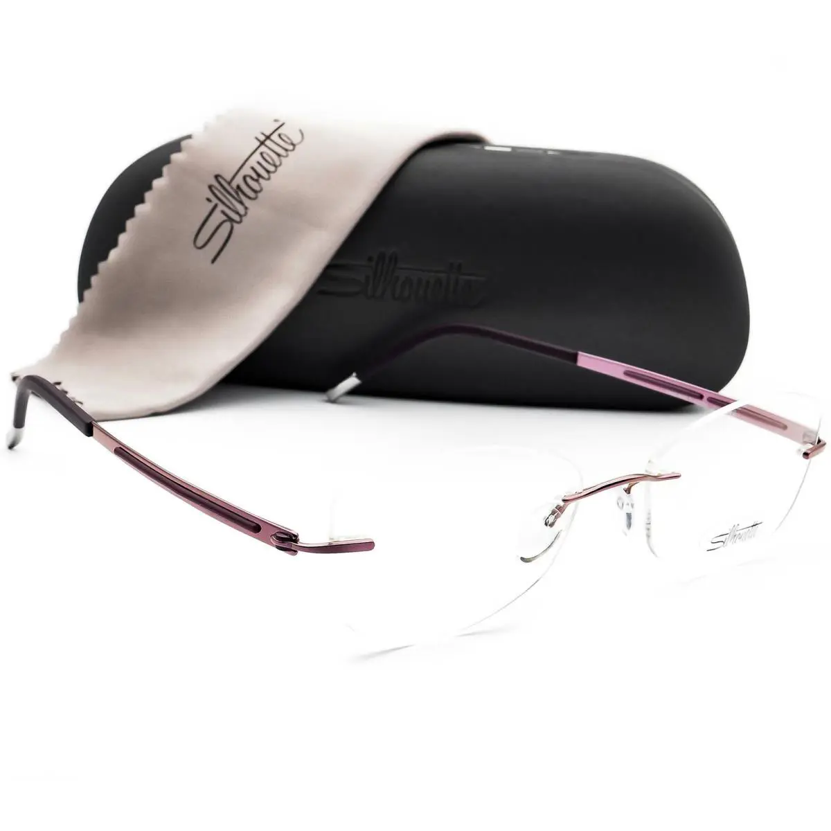 Silhouette Eyeglasses 4369 40 6054 5263 Titan Purple Rimless Austria 51 17 140