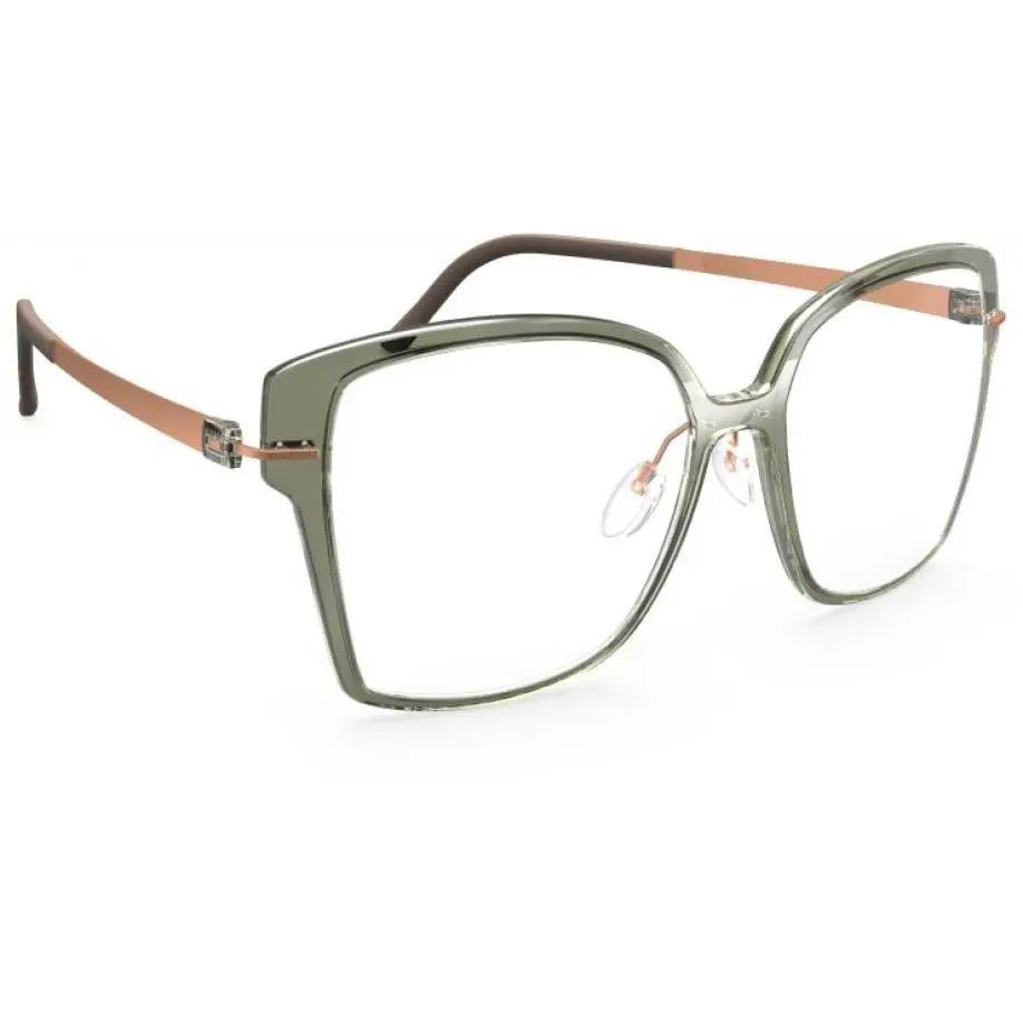 Infinity View Fullrim 1611 Eyeglasses 5540 Green by Silhouette