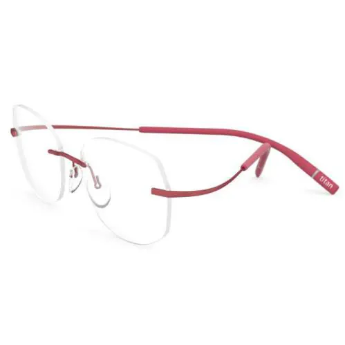 Silhouette 5541 IX Eyeglasses Tma The Icon 51-17-140 Carnelian Red 5541/IX-3040