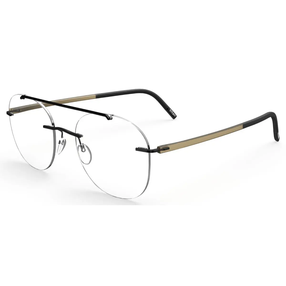 Eyeglasses The Wave Black Buffalo 51MM-19MM-140MM 5567-LV-9040 by Silhouette