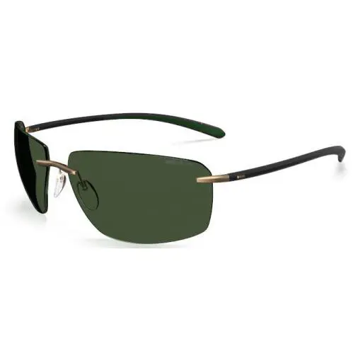 Silhouette Sunglasses Biscayne Bay 64/14/130 Black Green Polarized 8727/75-7630