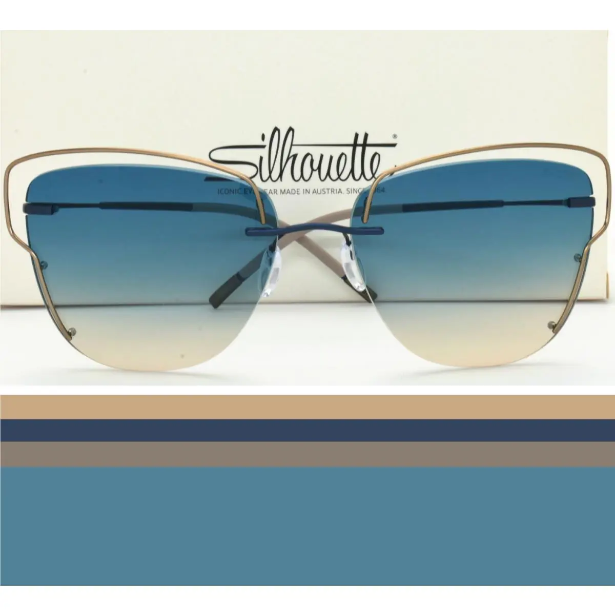 Silhouette Rimless Sunglasses Ultra Light Weight 59-17-140 8162 4540