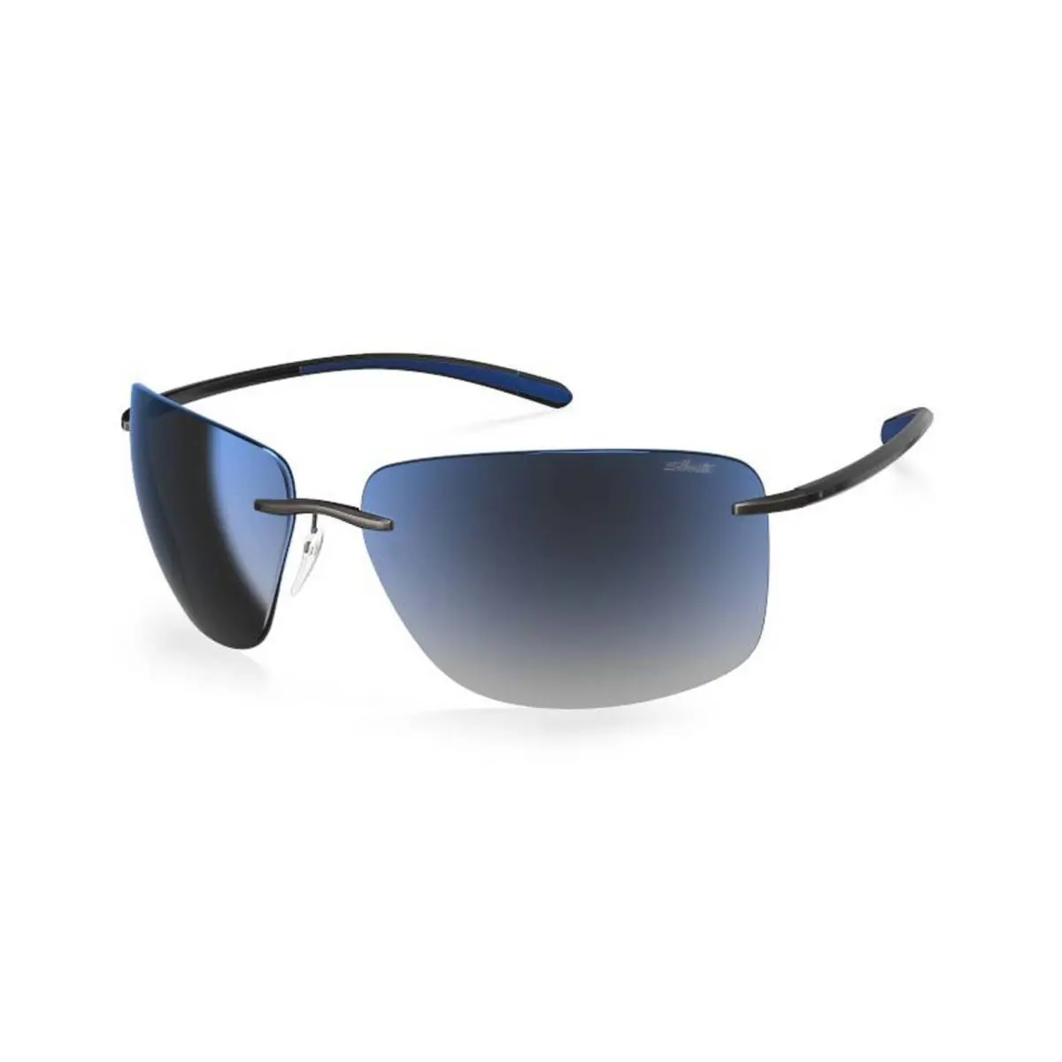 Silhouette Cape Florida 8728 Matte Grey/blue Shaded Grey Mirror 6560 Sunglasses - Frame: Matte Grey, Lens: Blue Shaded Grey Mirror
