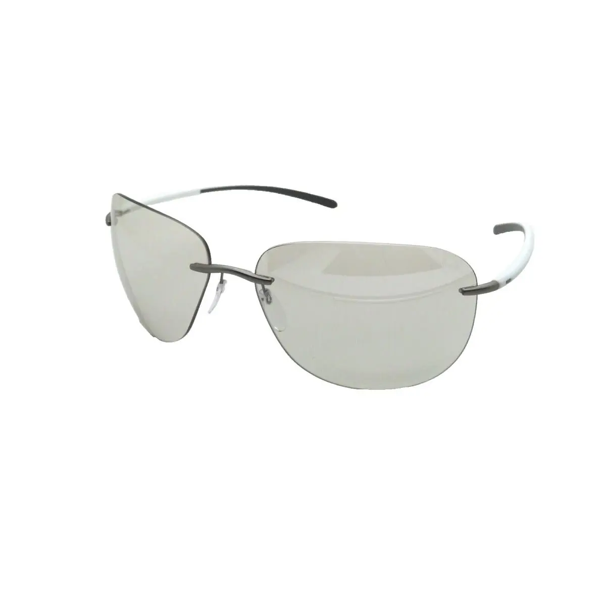Silhouette Bayside 8729 White Cool Grey/light Q Grey Mirrored 7110 Sunglasses