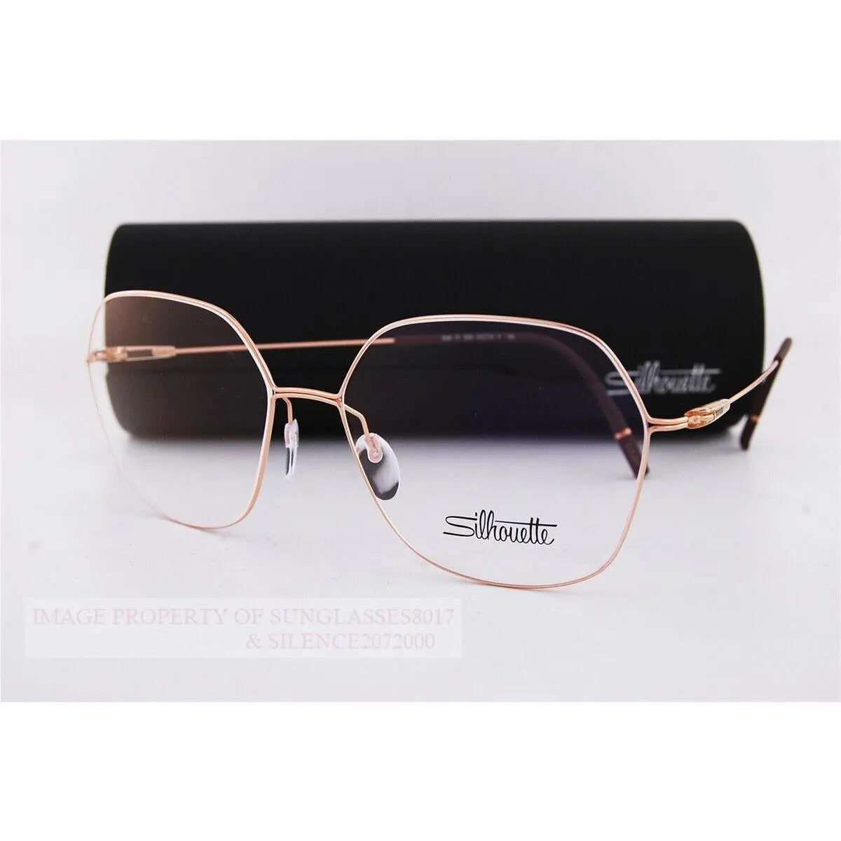 Silhouette Eyeglass Frames Dynamics Colorwave 4549 3530 Glossy Rose Gold 53