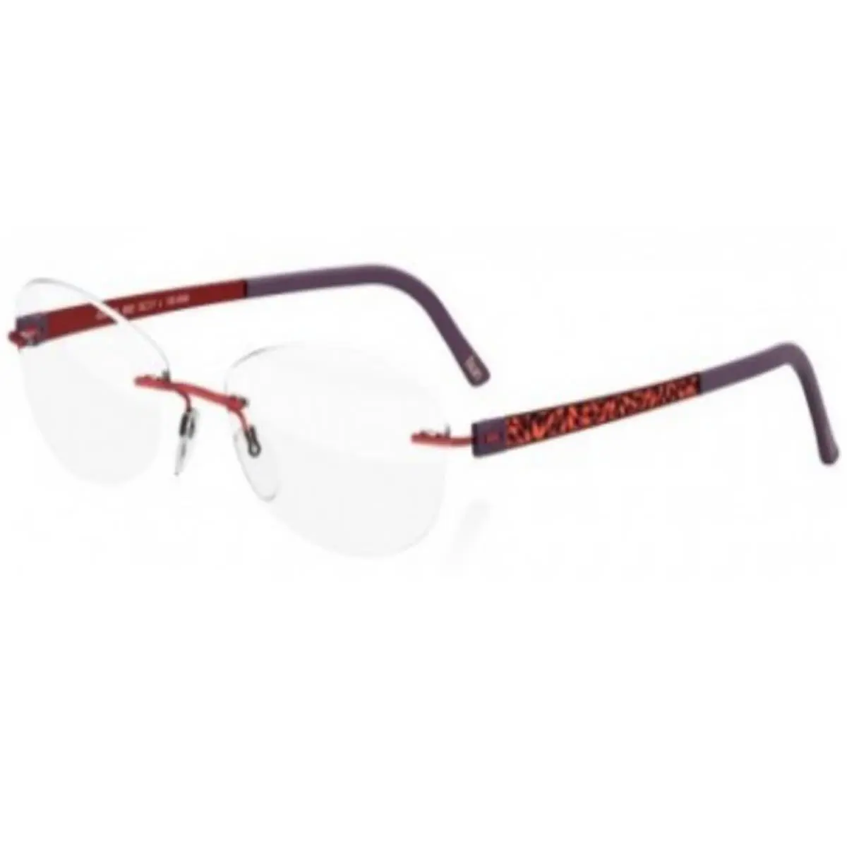 Silhouette Eyeglasses Titan Accent Flora Edition 55/17/130 Red 4544-6062-55MM
