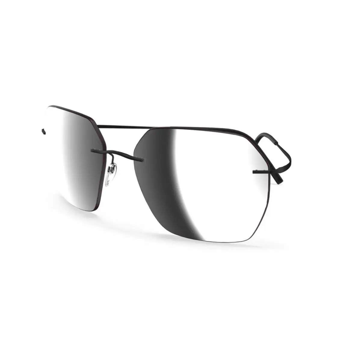 Silhouette Caleum Tma Collection 8745 Black/silver Mirrored 9140 Sunglasses