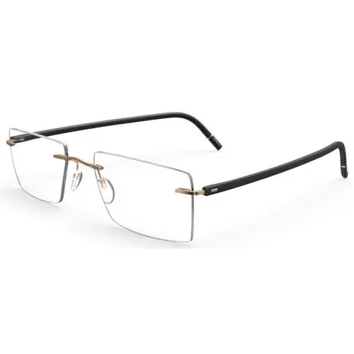Silhouette Eyeglasses The Wave Gold / Black 55MM-19MM-145MM 5567-MB-7630