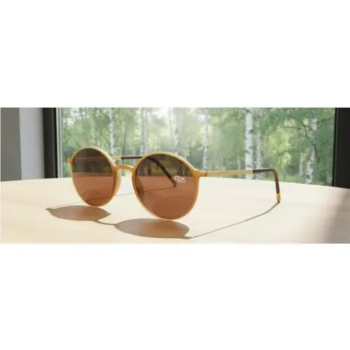 Silhouette Sunglasses Ultra Light Weight Round Brown 4075 6020