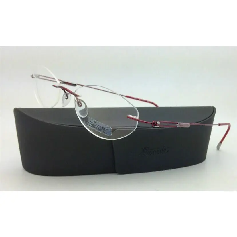 Silhouette Eyeglasses Titan Next Generation Iii 6619 6079 49-17 Red w/ Clear