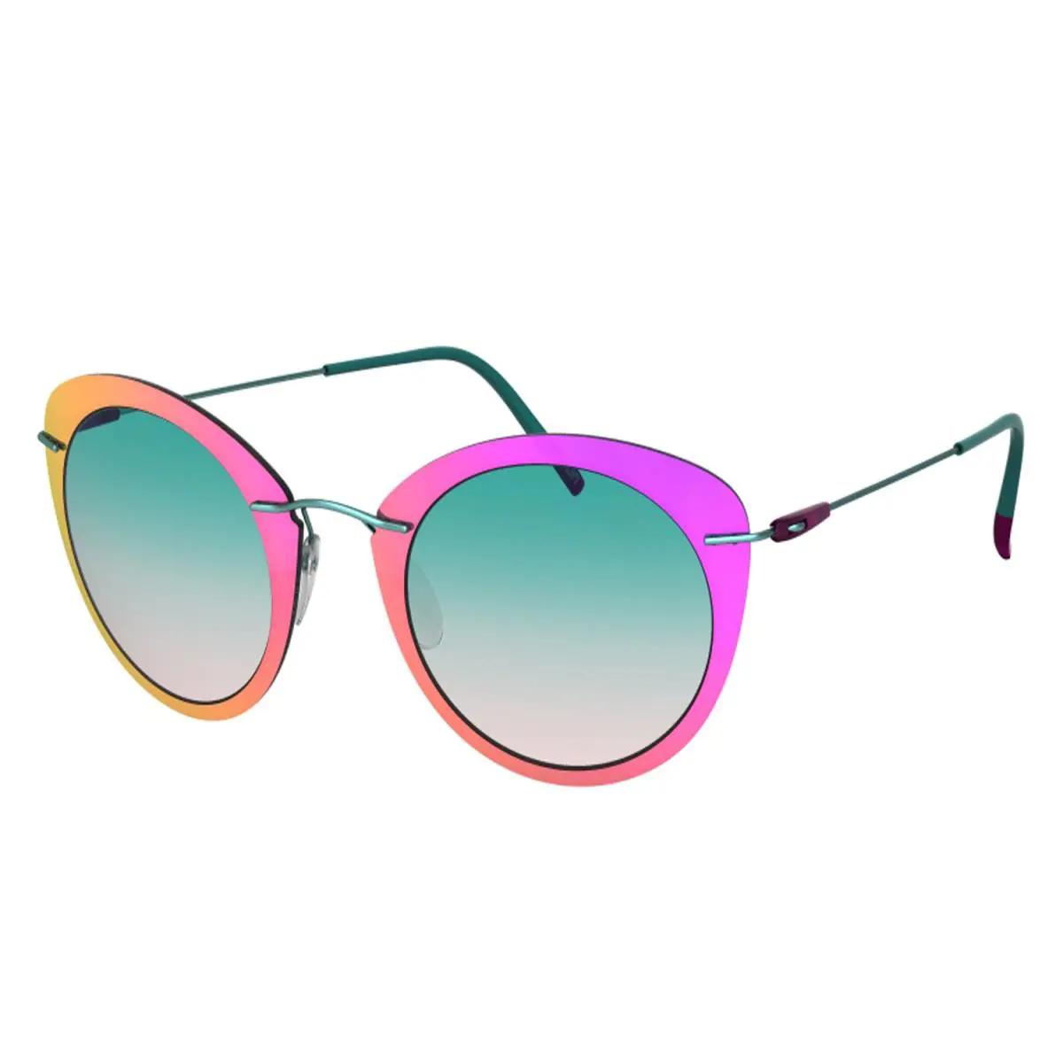 Silhouette Sunglasses Infinity 48/24/135 Mint Silky Matte Teal Rose 8161-75-5040
