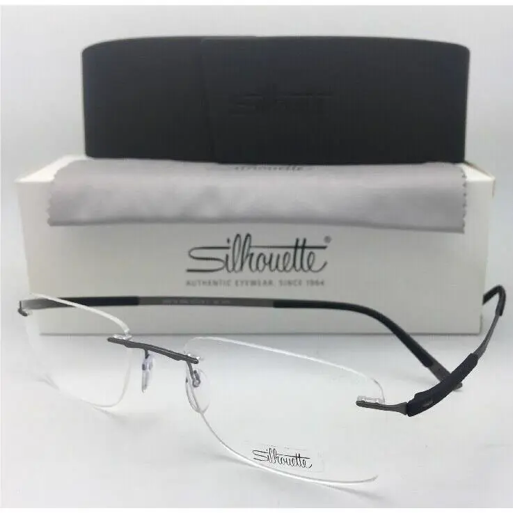 Silhouette Eyeglasses 5409 60 6063 53-19 Matte Gunmetal-black Rimless Frame