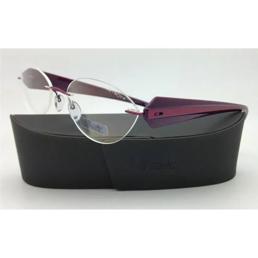 Silhouette Eyeglasses Mystero 6699 6052 54-17 Burgundy w/ Clear Demo Lenses